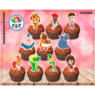 60 Toppers Tags Docinhos Doces Sitio do Pica Pau Amarelo