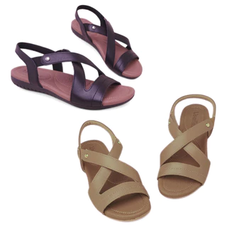 Sandalia Usaflex Rasteira Couro Legitimo com Elastico Ortopedica Feminina Original em Oferta na Shopee