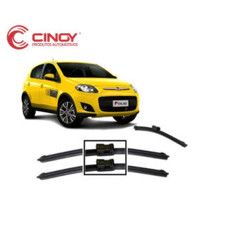 Kit 3 Palhetas Limpador De Parabrisa Dianteiro + traseiro Nova Fiat Palio 2012 2013 2014 2015 2016