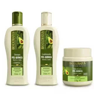 Kit Pós Química Bio Extratus - 250 ml - 3 itens - Tratamento Restaurador