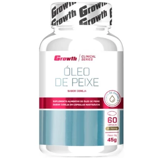 Óleo de Peixe / Omega 3 - (Sabor Cereja) - 60 Cápsulas - Growth Supplements