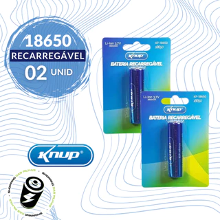 2 Baterias Pilha Recarregável 18650 3,7v 3800mah Knup Lanterna