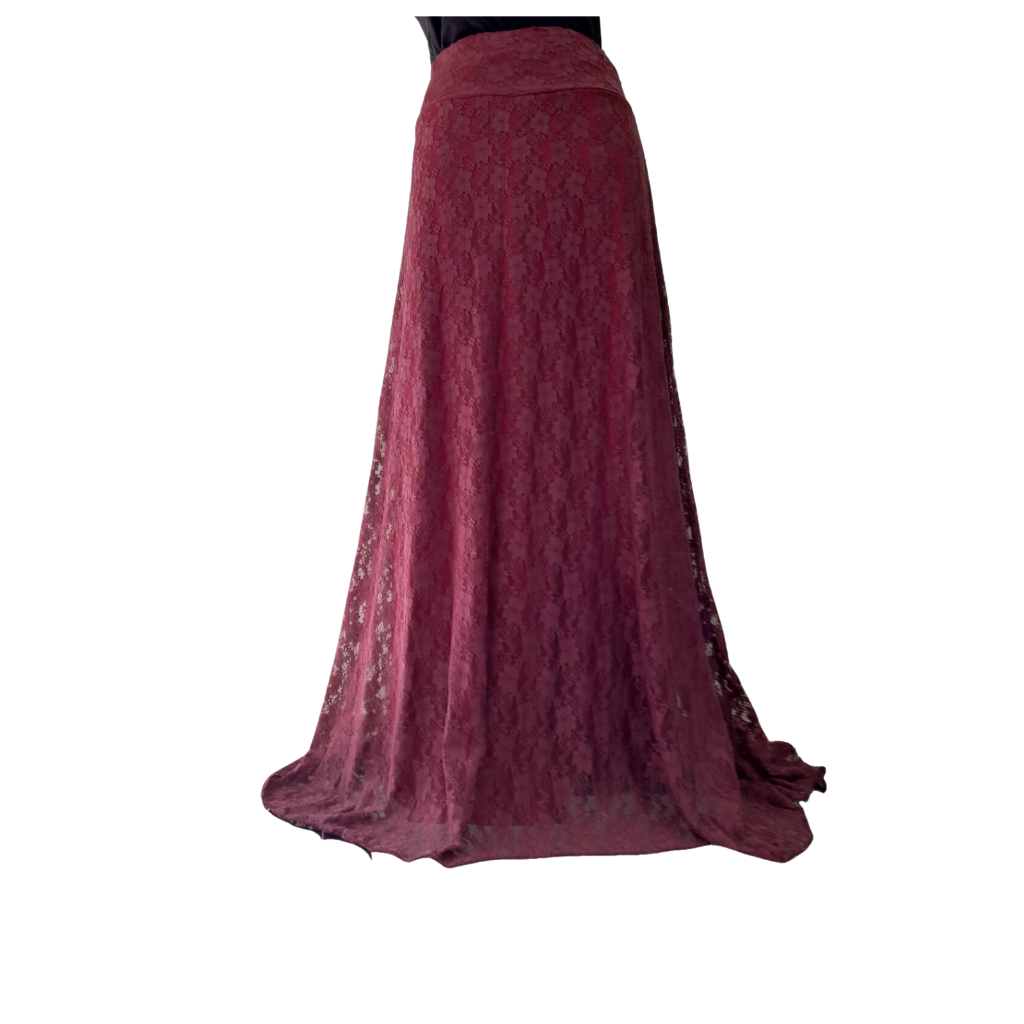 Saia longa de Renda forro longo festa Casamento Evagelicas | Shopee Brasil