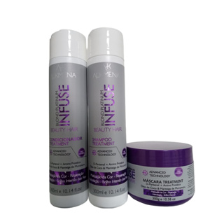 Kit Alkmena Shampoo, Condicionador e Máscara Blond Platinum Infuse Beauty Hair