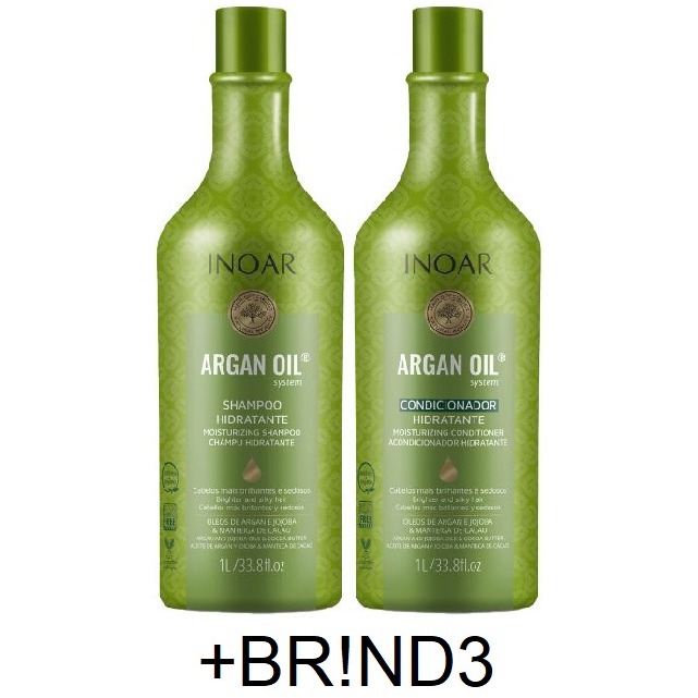 Kit Inoar Argan Shampoo 1L & Condicionador 1L | Shopee Brasil