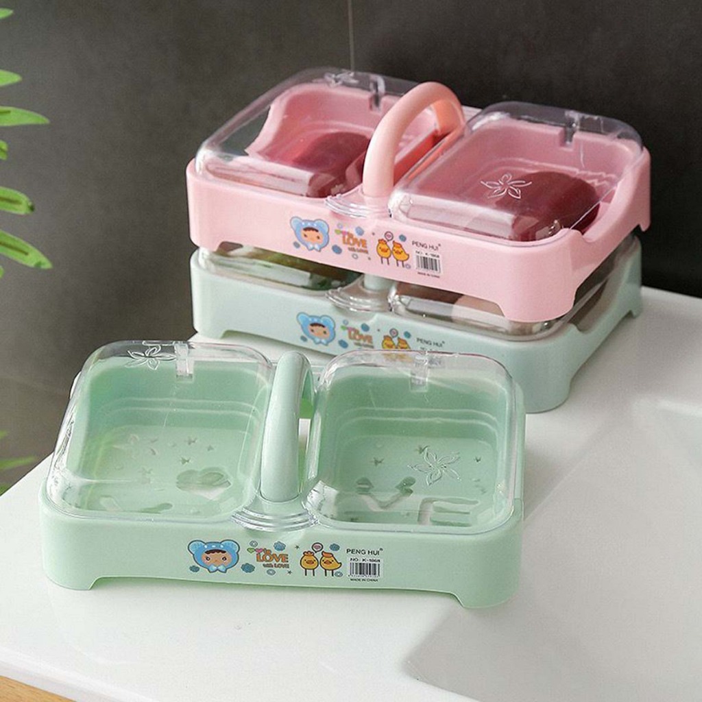 Saboneteira Dupla Multi Lovers Estampa Cores - Allmini