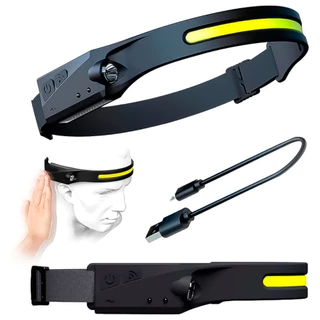 Lanterna Led De Cabeça Com Sensor Recarregável USB em Oferta na Shopee