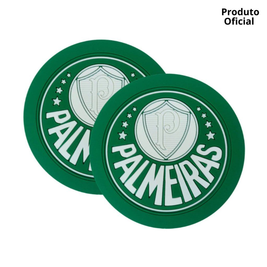 Kit 2 Porta Copos PVC Temático Time Palmeiras Futebol