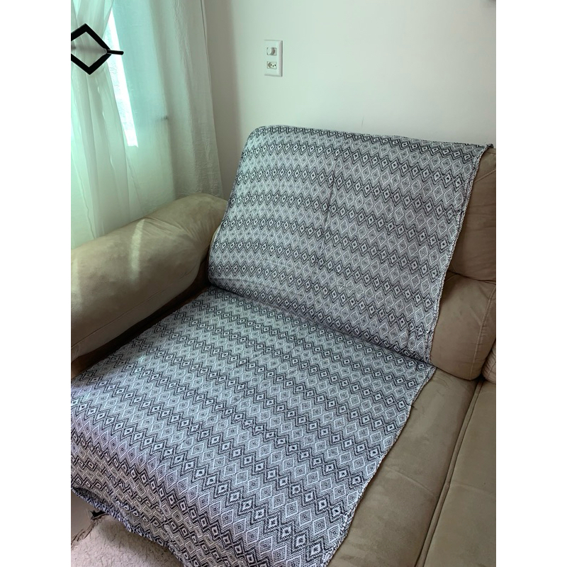 Manta artesanal para sofá toalha de mesa/ colcha de solteiro