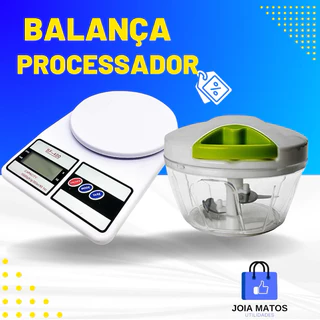 Balança Digital De Cozinha 10KG Processador De Alimentos Manual 500ml