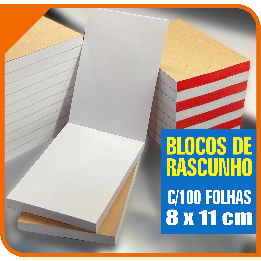 20 Blocos De Rascunho Anotações Com 100 Folhas Tam 7x10 Cm Shopee Brasil 3314