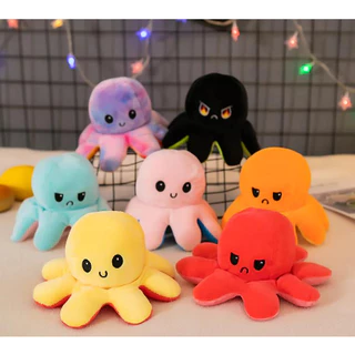 Polvo do Humor Tik Tok Reversível 20 CM -25CM Brinquedo Fidget Toy Feliz Triste