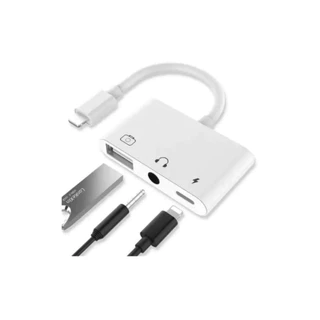 Adaptador Para iPhone Lightning USB, Fone de Ouvido e P2 ZJT-30101 Inova