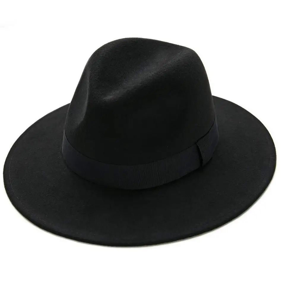 Chapéu Fedora Feltro Aba Média Masculino Feminino Ajustável