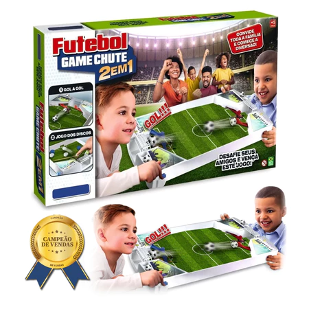 Kit jogo de mesa 2 em 1 futebol de botão tabuleiro infantil 