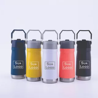 Garrafa térmica Portátil , garrafa personalizada , garrafinha 550 ml de canudo , térmica 550 ML , garrafinha , squeeze