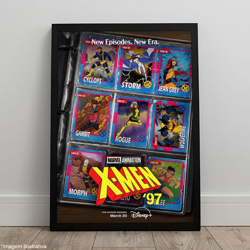 Quadro X-Men 97 Série 2024 Animação Clássica Marvel Pôster C