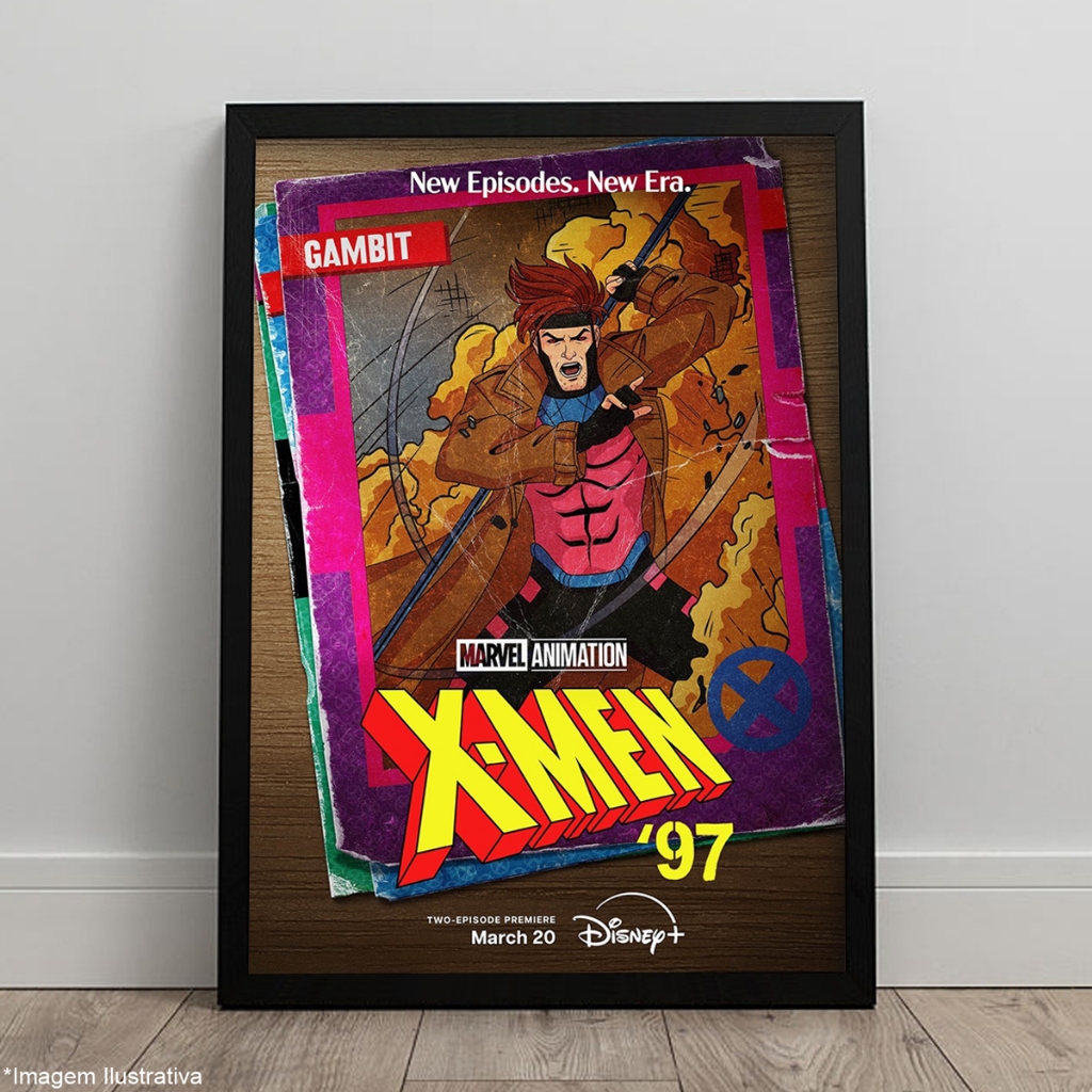 Quadro X-Men 97 Série 2024 Animação Clássica Marvel Pôster C