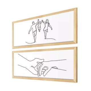 Quadro Decorativo 2 Peças 40x50 Casal Família Quarto