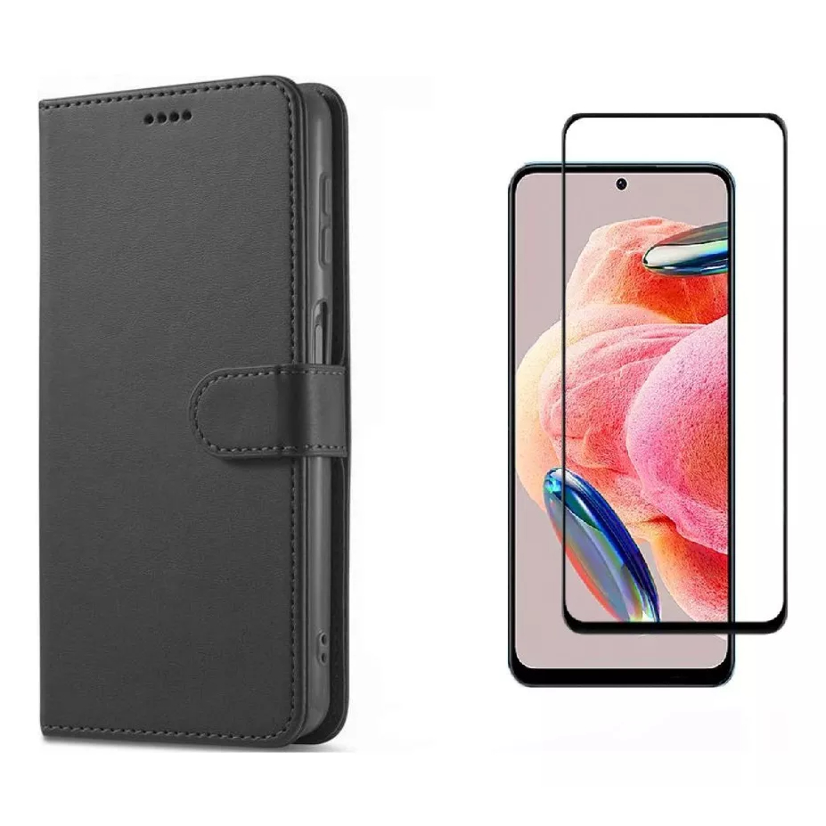 Capa Capinha Carteira Flip + Película 3d Para Redmi Note Pro 13 4g