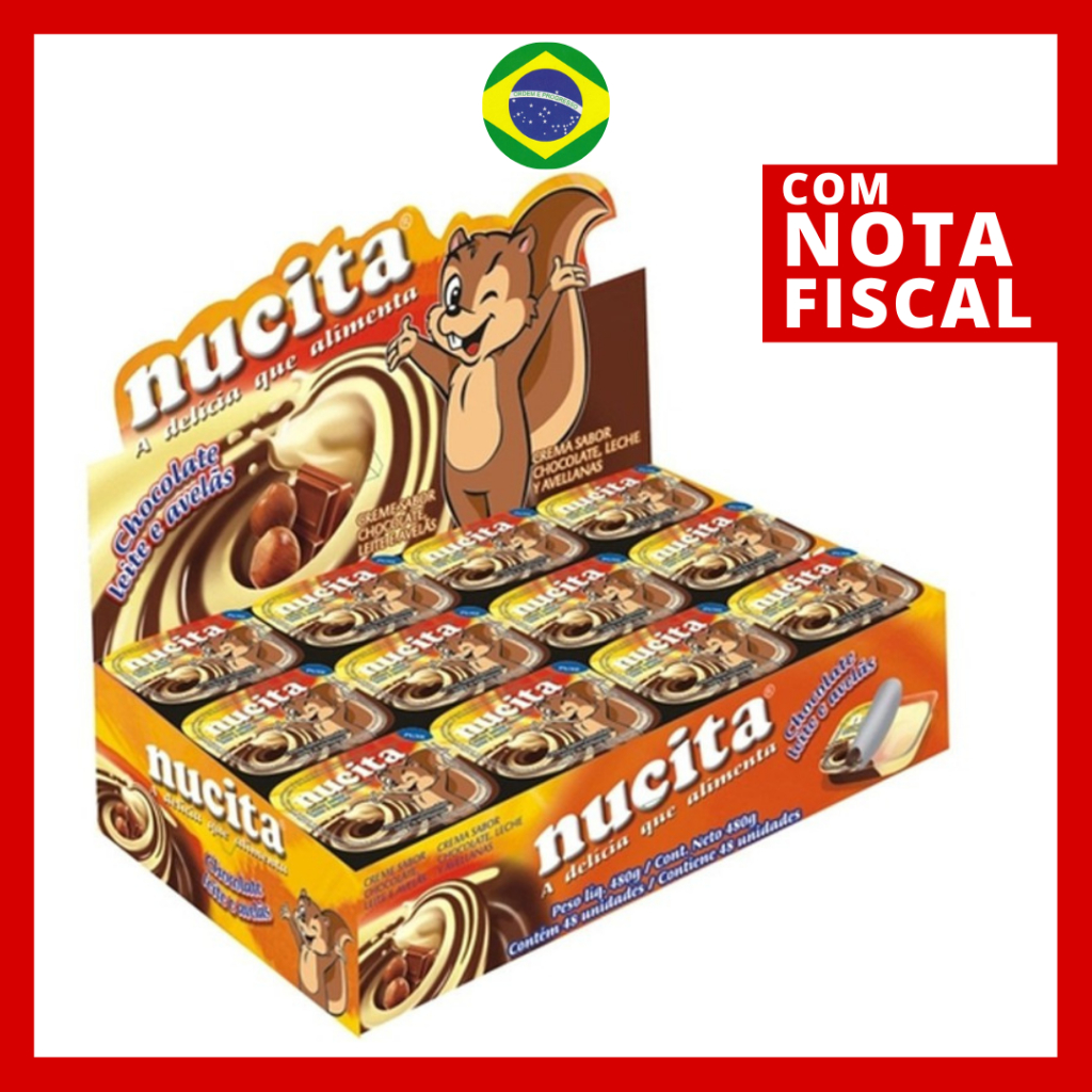 Nucita Creme Avelã Bicolor - Napolitano Coração Caixa Original - Envio Imediato