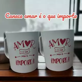 Kit 15 canecas brancas estampadas importante é o amor lembrancinhas amor comemorações diversidade, em Oferta na Shopee