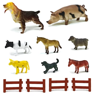 KIT DE ANIMAIS DA FAZENDA - MÉDIO - HM TOYS