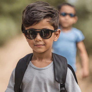 Óculos De Sol Moda Menino Menina Infantil Modelo Alok Redondo estiloso Com Proteção UV400