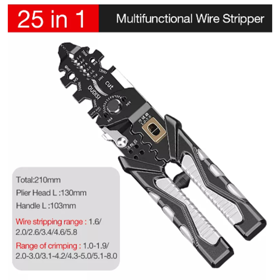 Kit Alicate Multifuncional Para Eletricista, Ferramenta De Crimp