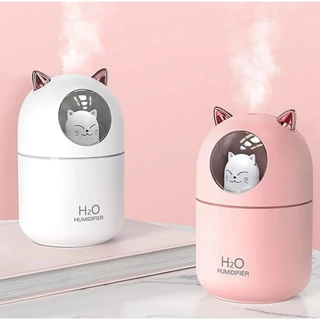 Umidificador de Ar Gatinho e Aromatizador Portátil Difusor USB - H2O