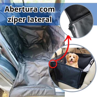 Capa Pet Impermeável Protetora Meio Banco Com Cinto de Segurança Cao Gato Premium