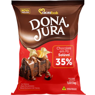 Chocolate Cacau em Pó 35% Dona Jura 1,005 Kg - Cacaufoods