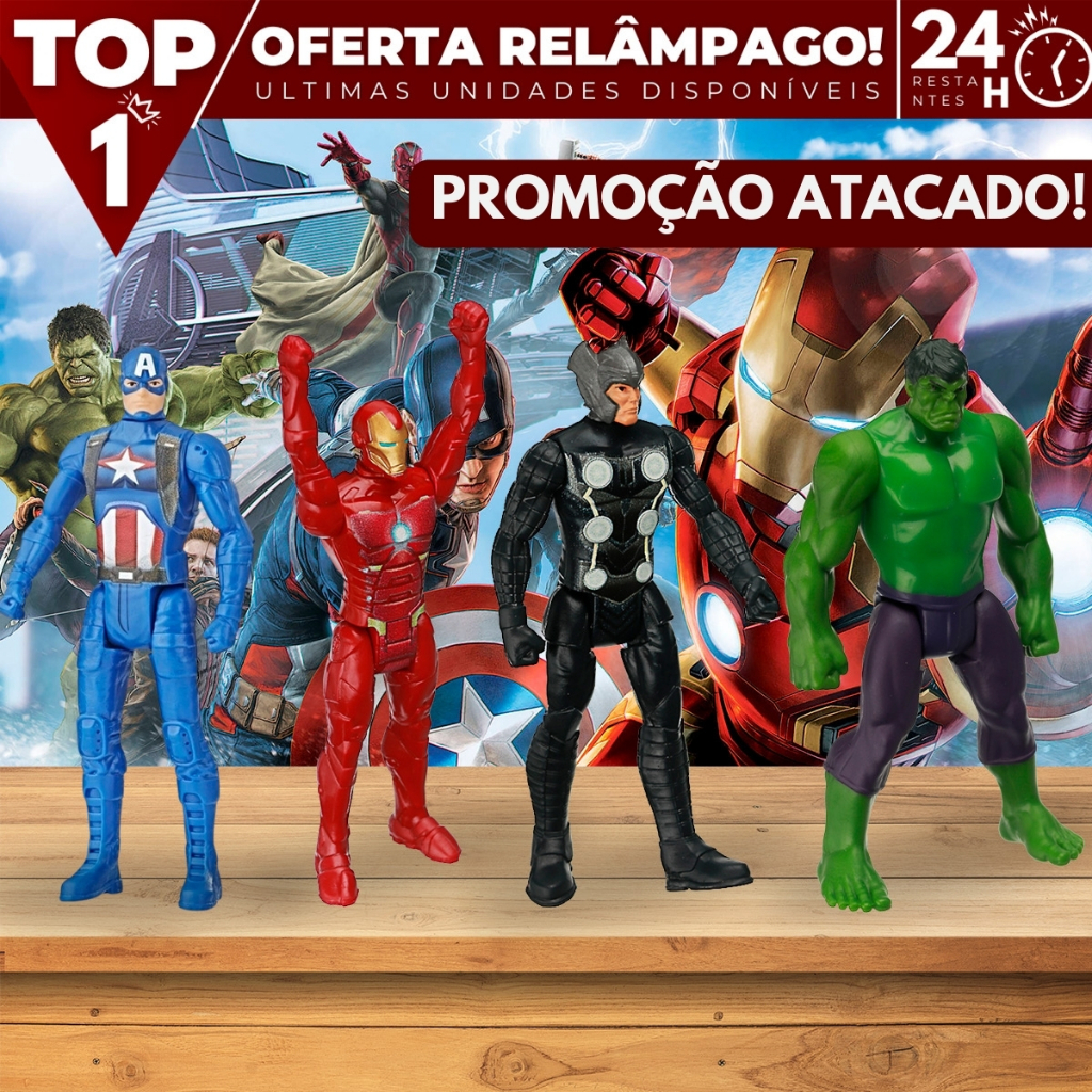 Boneco Brinquedo Vingadores Original coleção marvel | Shopee Brasil