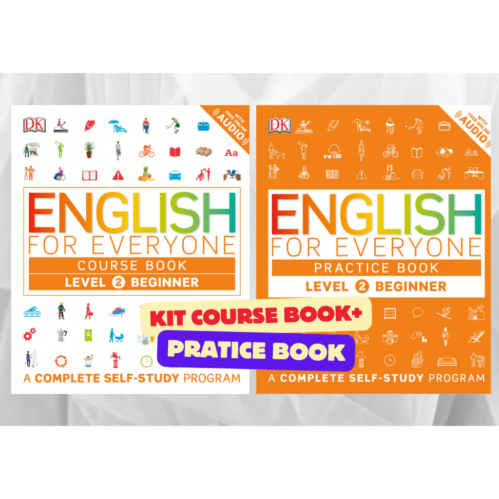 ENGLISH FOR EVERYONE LEVEL 2 BEGINNER COURSE BOOK + PRACTICE BOOK ...