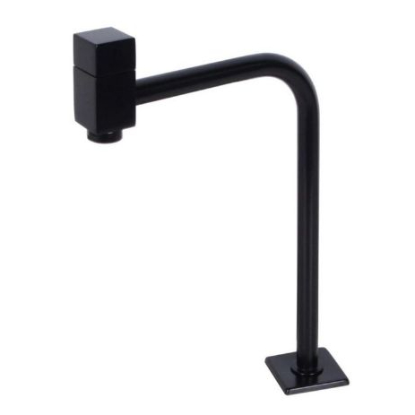 Torneira banheiro Lavatorio Link alta 90° Preto Fosco quadrada luxo