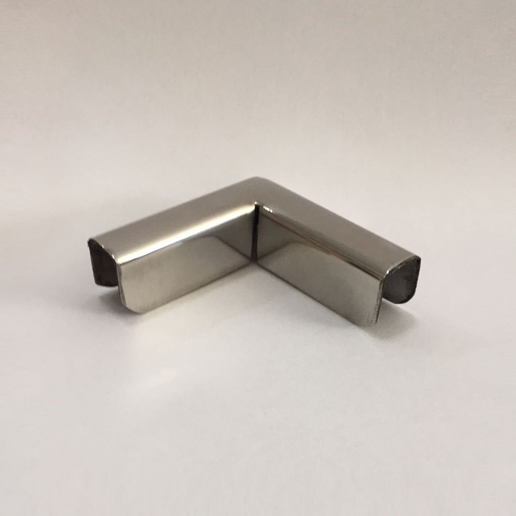 Perfil U Canto Cantoneira De Inox 90º União De Vidros 10mm