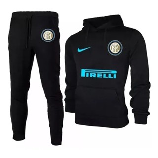 Conjunto Moletom Blusa + Calça de Moletom Inter de Milão top Unissex