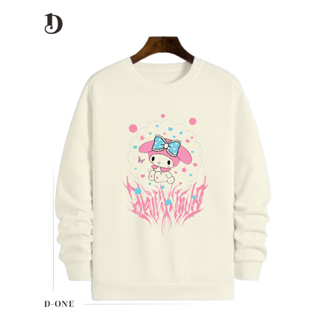 Moletom Careca Moda Feminina Anime Cartoon Hello kitty My Melody Fofinha Pink Blusa De Frio Algodão