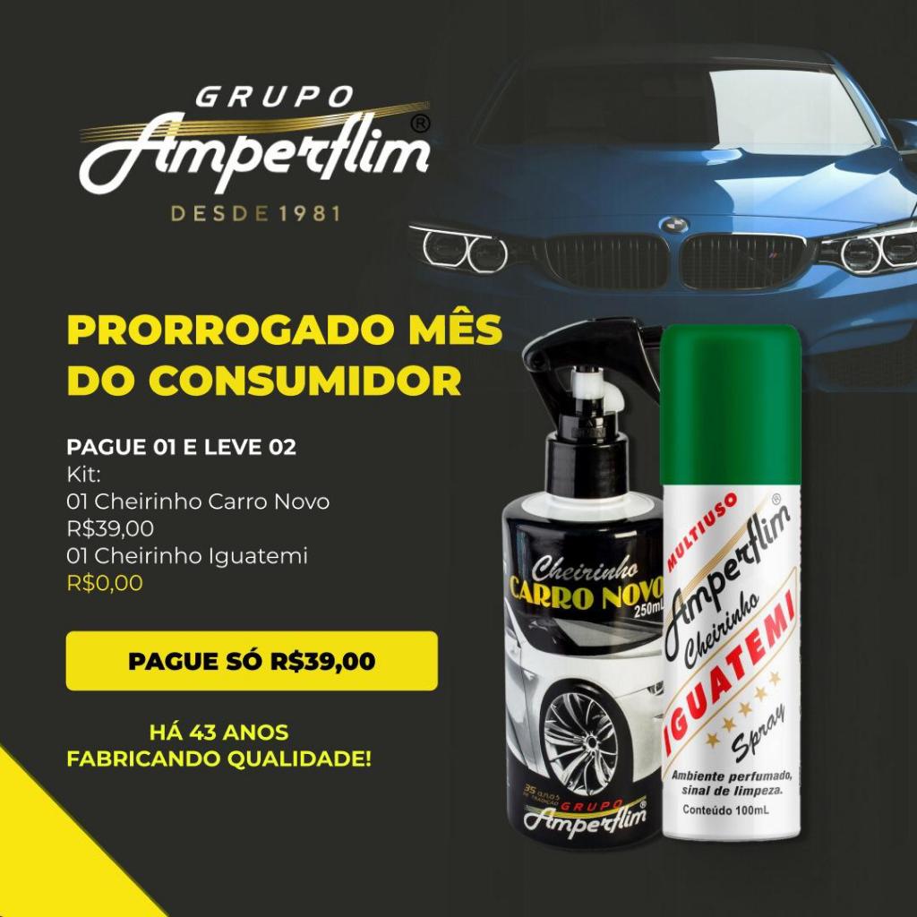 KIT PROMOÇÃO COMPRE 1 CHEIRINHO DE CARRO NOVO 250ml E RECEBA DE BRINDE UM CHEIRINHO IGUATEMI 100ml