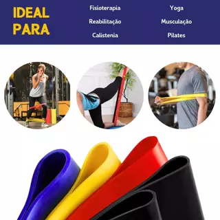Faixa elastica para exercicio - Mini Band - Faixa Elastica para Treino Kit C/5 - Mazzal