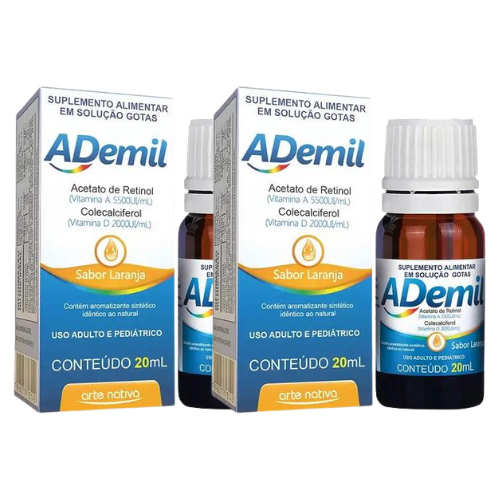 Ademil Vitamina A e Vitamina D Gotas Mesmo que Adtil 20mL - Arte Nativa ...