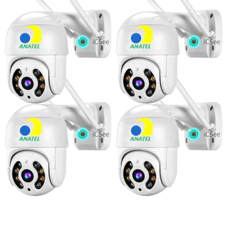 Kit 4 Câmeras Segurança Externa Dome Wifi Ip Prova D'água A8 Full HD