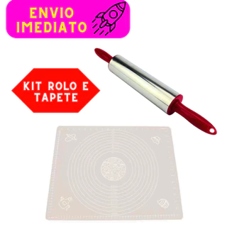 Kit Rolo Para Massas e Tapete Culinário Jogo Ideal Para o Dia-Dia Sua Praticidade Garantida