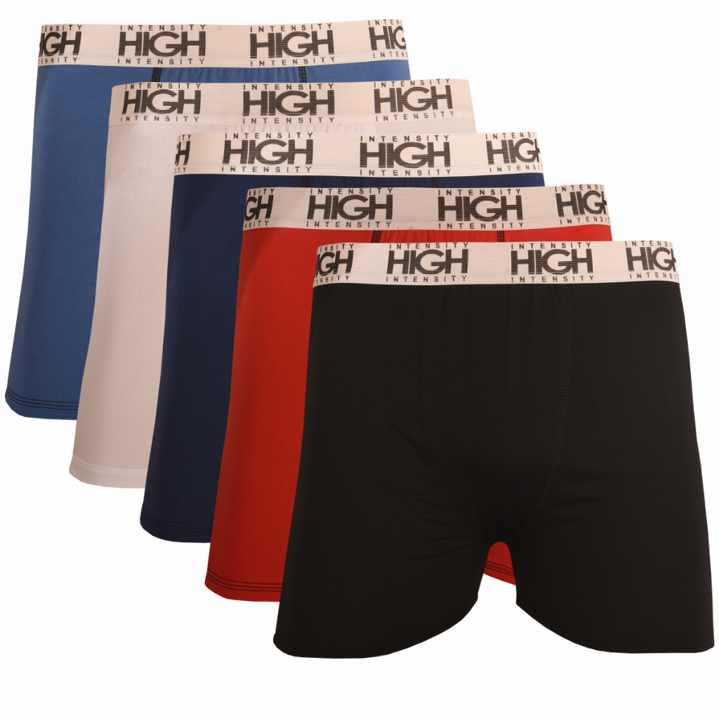 Kit 5 Cueca Box Adulto Forro em Algodão Boxer Microfibra