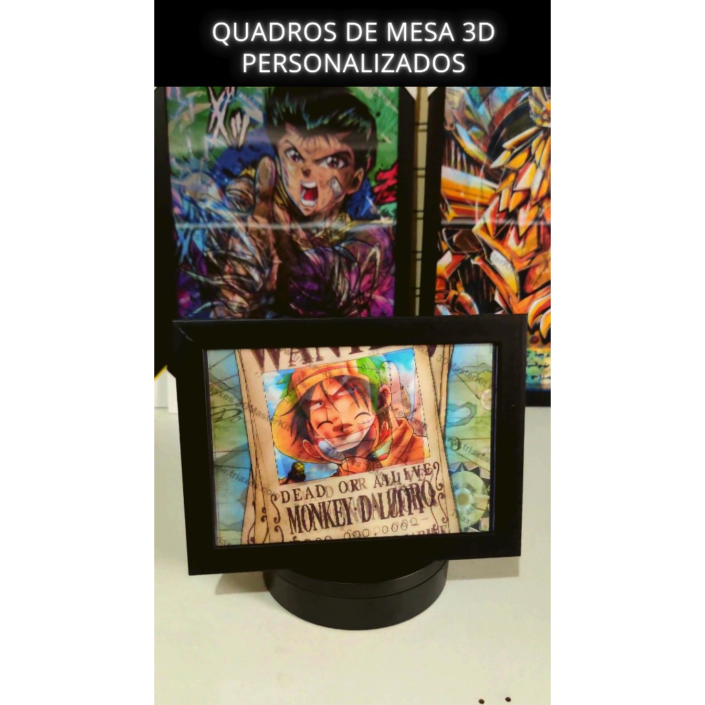 Quadro 3D Lenticular Personalizado de Mesa 17X23