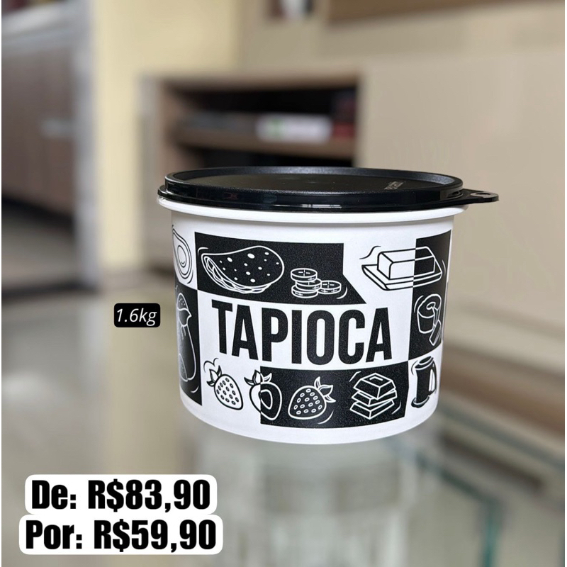 Tupperware Caixa Tapioca Pop Box PB 1,6 kg tapioqueira mantimento lata ...