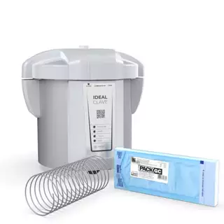 Autoclave Idealclave 8 Litros Argento para Manicures, Podologia, Beleza e Estética + Separador e 1 Pacote de Envelope