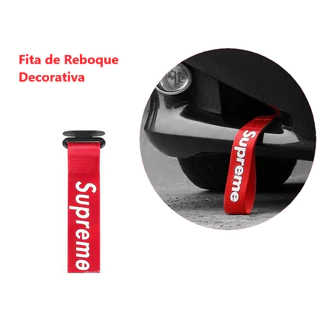 M9922 - Alça Fita De Reboque Decorativa De Corrida Supreme Vermelho De Alta Resistência Cinta Universal Carros De Nylon Corda De Tração Gancho Compatível Com Frente Ou Traseira Moda