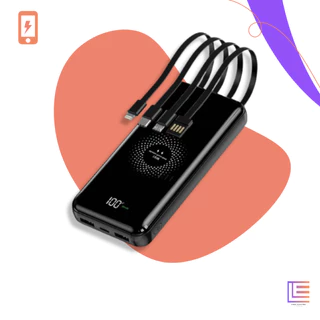 Power Bank Com Display Digital LED Carregador Portátil Indução Lightning V8 Tipo C Envio Imediato