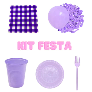 Kit Festa de Aniversário com Balões Guardanapos Copos Garfos e Pratos Descartáveis Decoração Rosa Azul Vermelha